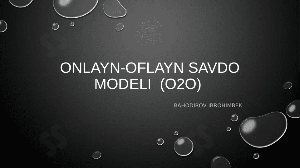 Onlayn-oflayn savdo modeli (O2O) 1