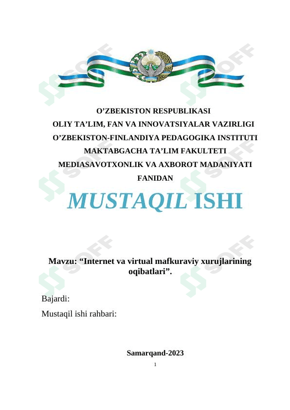 Internet va virtual mafkuraviy xurujlarining oqibatlari 1