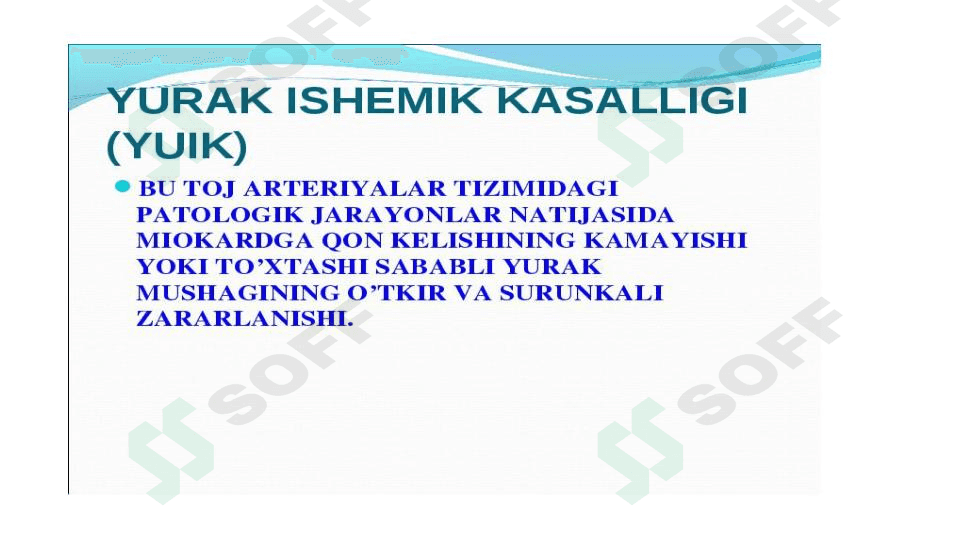 Yurak ishemik kasalligi 1