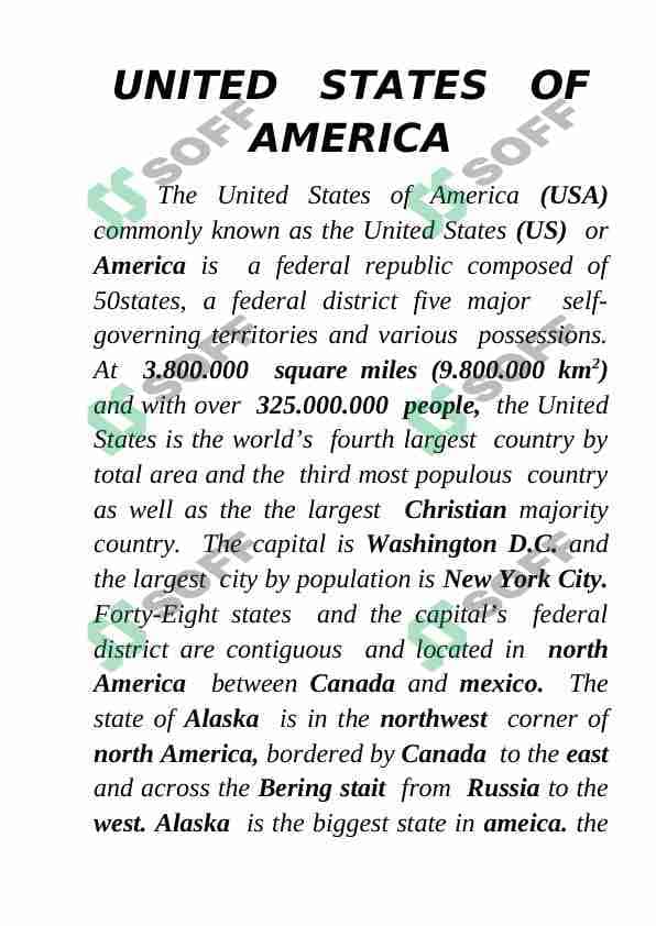 Amerika haqida . USA 1