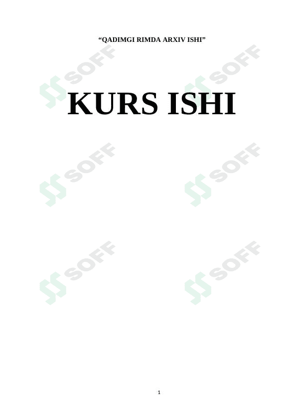 QADIMGI RIMDA ARXIV ISHI 1