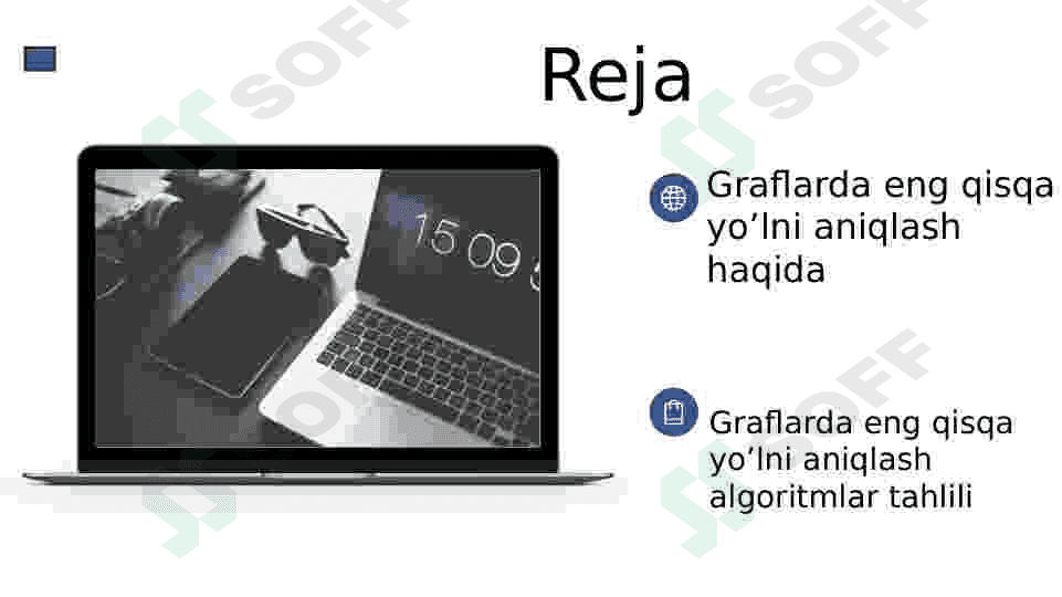 Graflarda eng qisqa yoʻlni aniqlash algoritmlari ppt 2