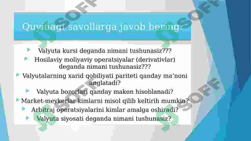 Xalqaro valyuta operatsiyalari 2
