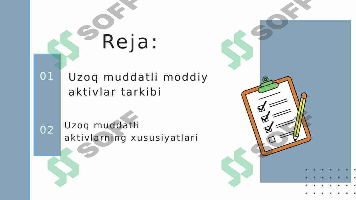 UZOQ MUDDATLI MODDIY AKTIVLAR HISOBI 2
