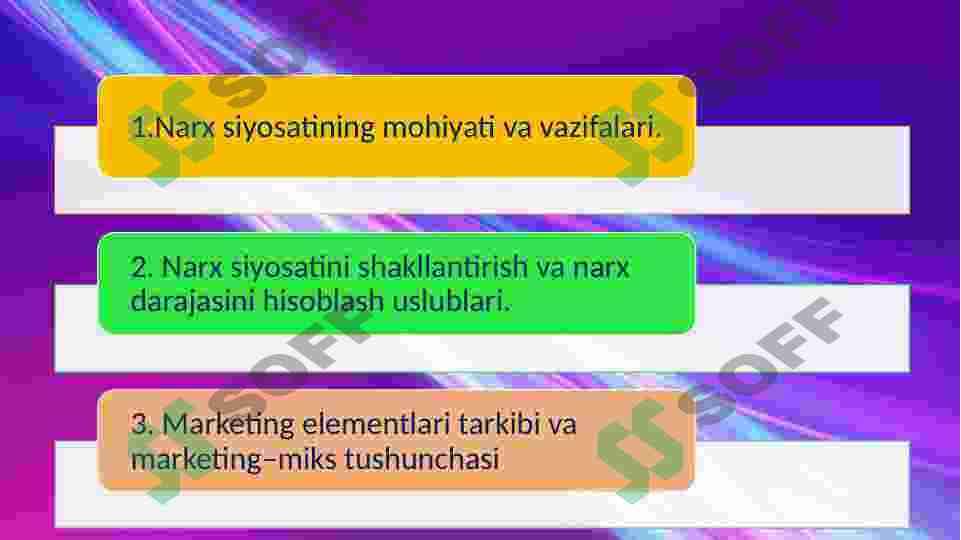 Marketing miks tizimida narx siyosati 2