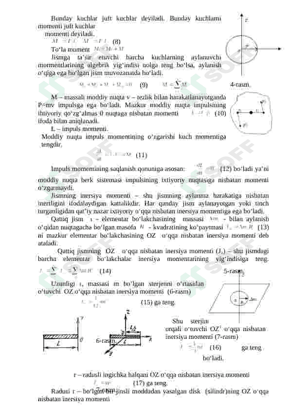 Qattiq jism aylanma harakat dinamikasining asosiy 2