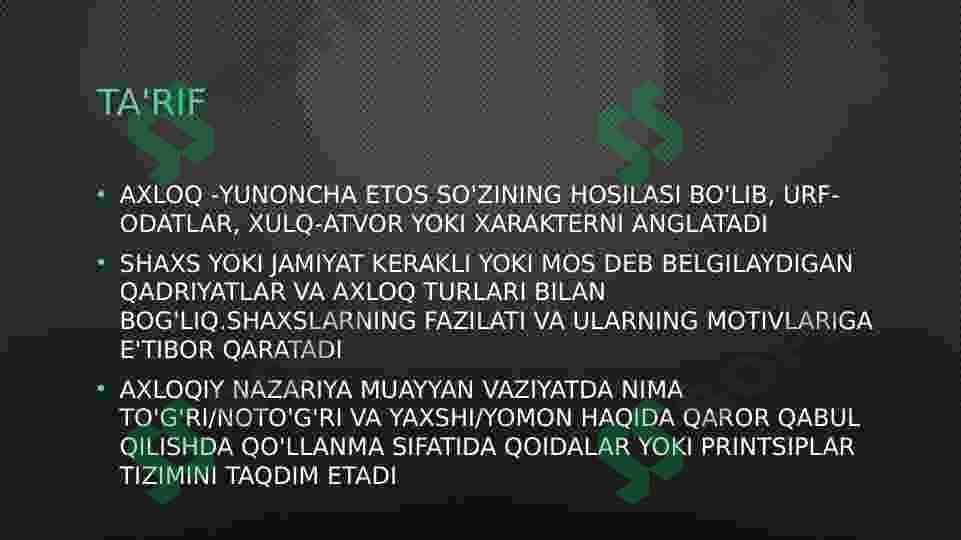 Zamonaviy leaderning axloqi 2
