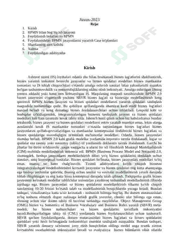 Axborot tizimlarini loyihalashtirish 2