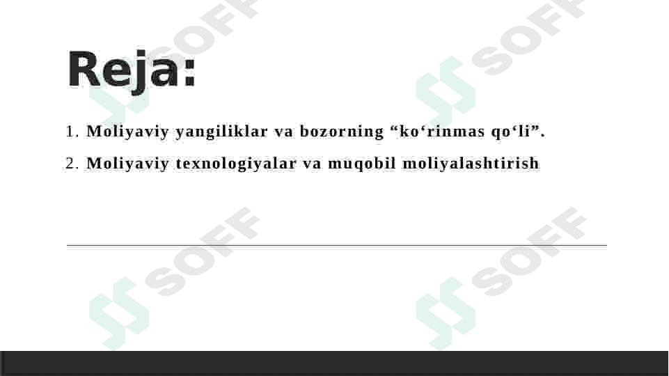Moliyaviy innovatsiyalar 2