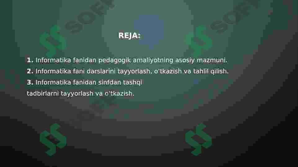 Informatika Darsida O’zi O’qitadigan Dasturlardan Foydalanish 2