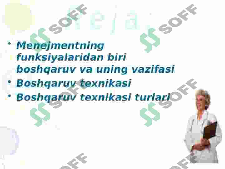 Boshqaruv texnikasi va uning turlari 2