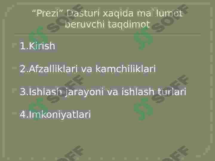 PRAZI  dasturi haqida ma'lumot 2