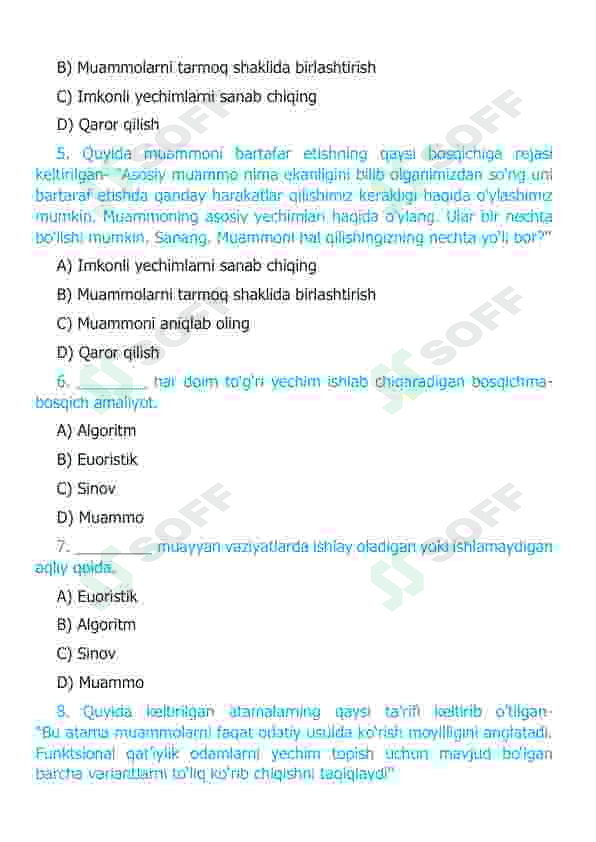 “Muammoni hal qilishning asosiy strategiyalari” 2
