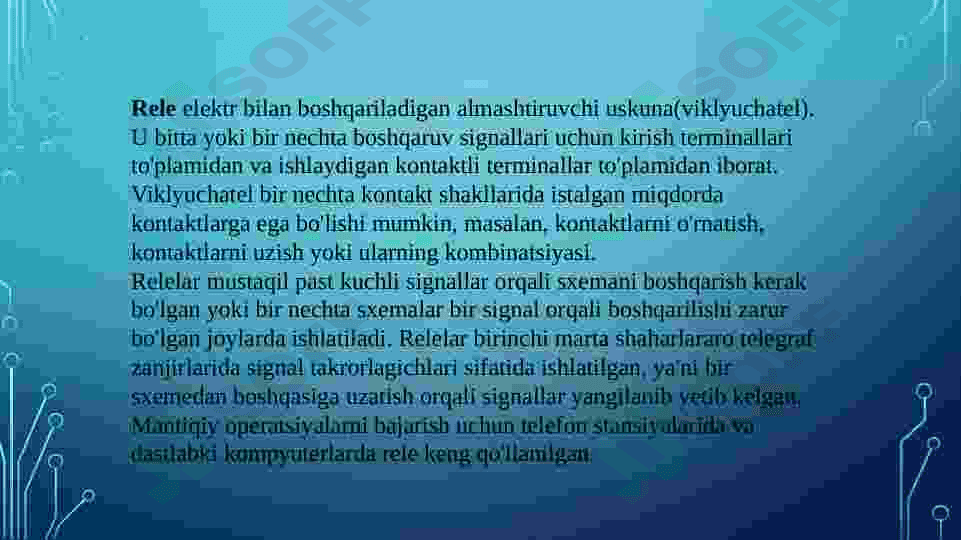 Energetika tizimini releli himoyasi va avtomatikasi 2