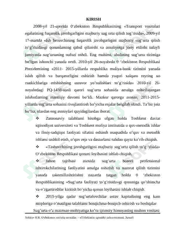 Shaxsiy sug'urtada tomonlarning huquq va majburiyatlari 2