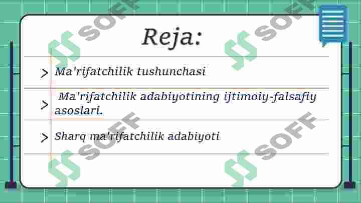 Sharq ma'rifatchilik adabiyoti 2