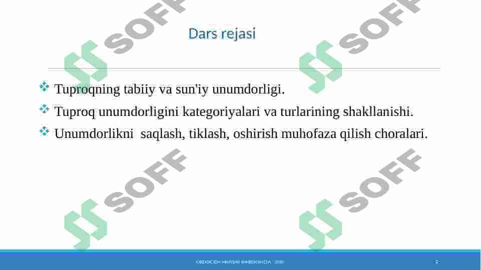 Tuproq unumdorligi 2