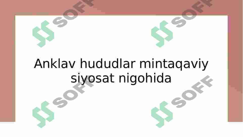 Anklav hududlar 2