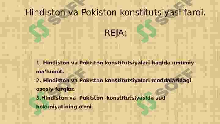 Hindiston va Pokiston konstitutsiyasi farqi 2
