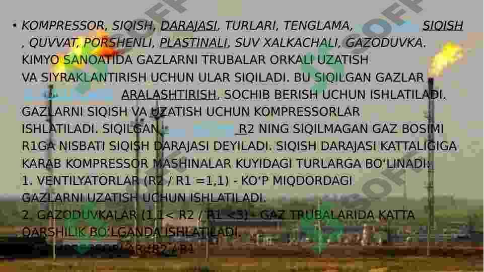 Gazlarni uzoq masofalarga uzatish 2