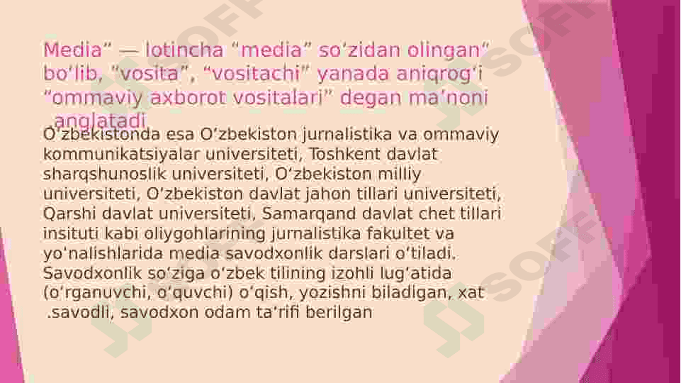 Mediata'limning kino ta'limi sifatida paydo bo'lishi 2