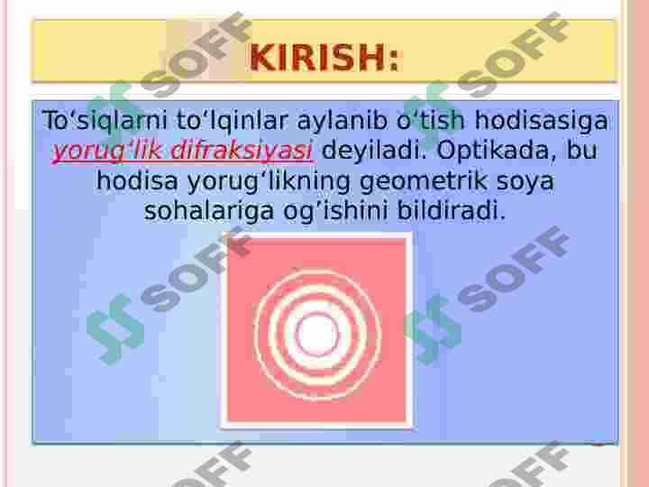 Yorug‘lik difraksiyasi 2