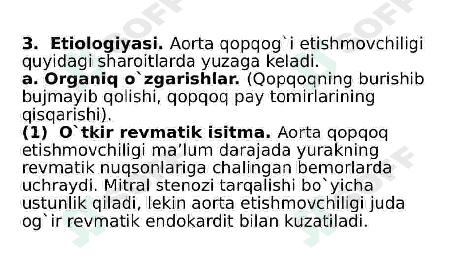 Aortal yurak nuqsonlarining etiologiyasi 2