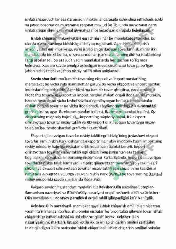 Xalqaro savdoningstandart modeli 2