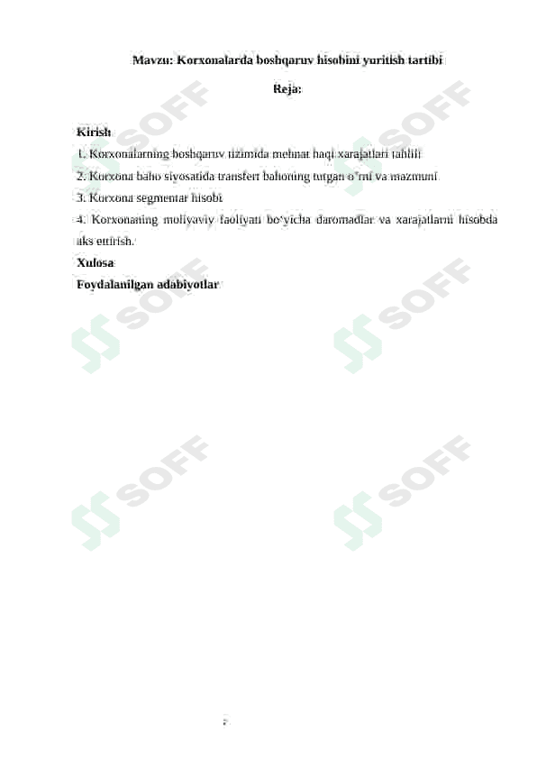 Korxonalarda boshqaruv hisobini yuritish tartibi 2