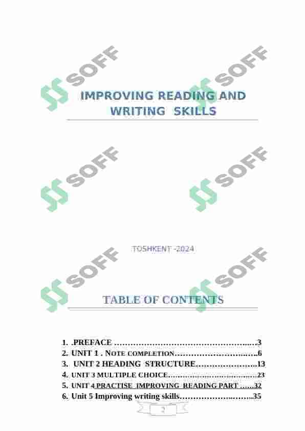 IMPROVING READING AND WRITING  SKILLS 2