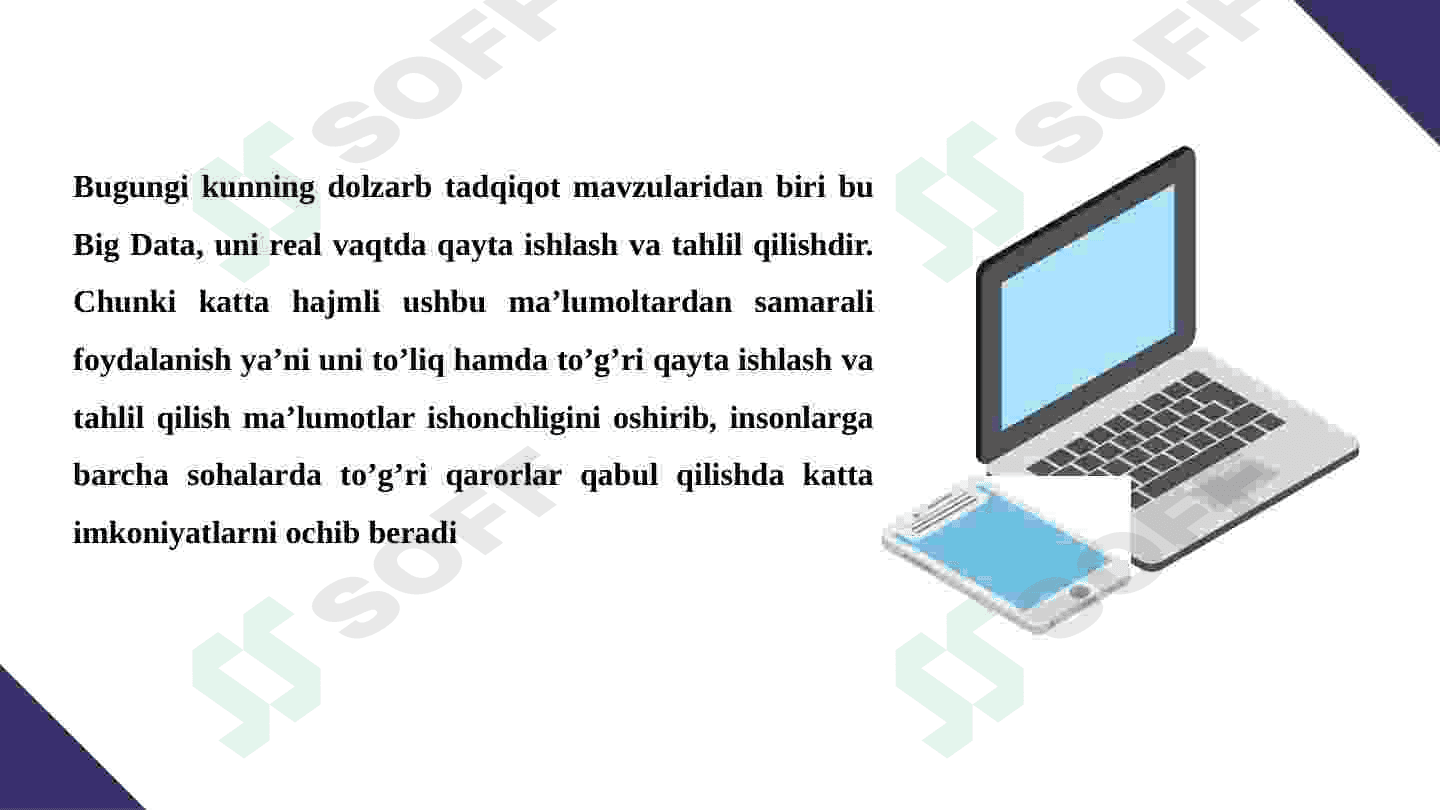 Big Data ni saqlash va uni qayta ishlashda taqsimlangan va parallel hisoblash yondashuvlari 2