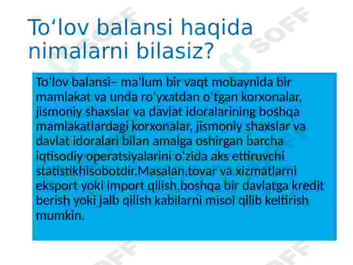 To'lov balansi 2