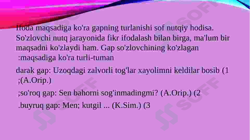 So'roq gaplarning uslubiy xususiyati 2