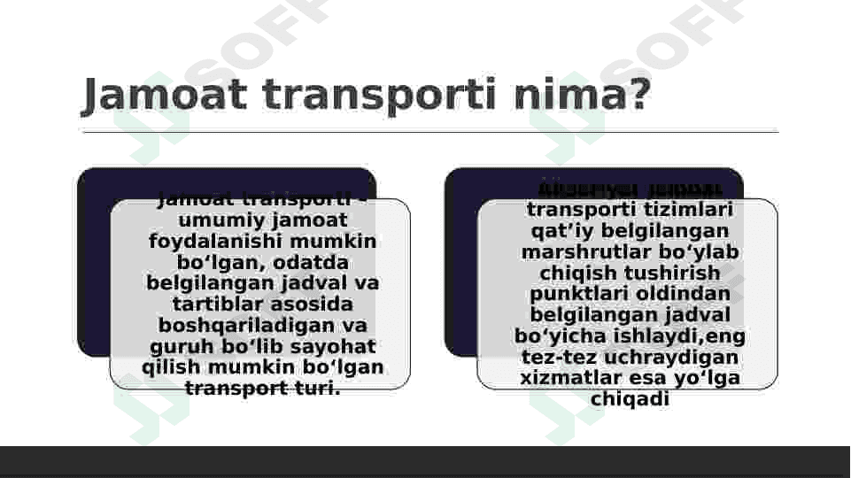 Jamoat transporti. 2