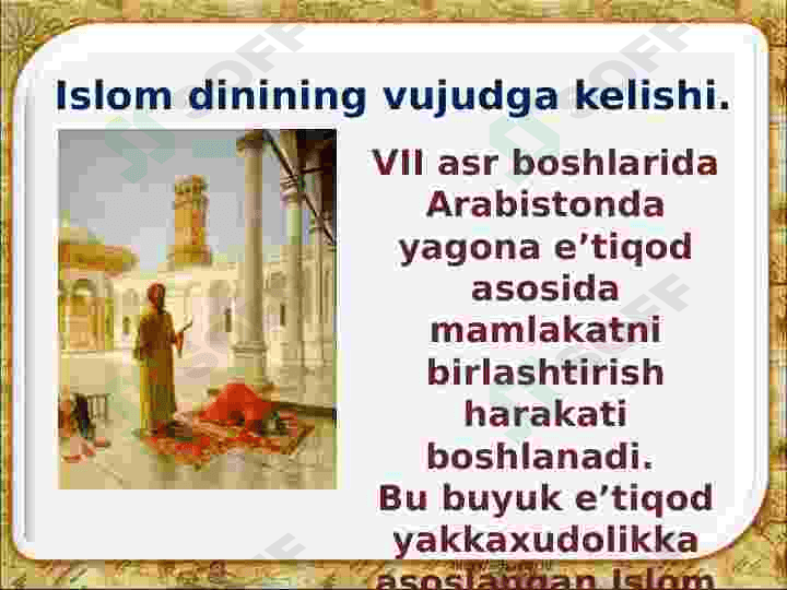 Movarounnahrda Arab xalifaligining o’rnatilishi 2