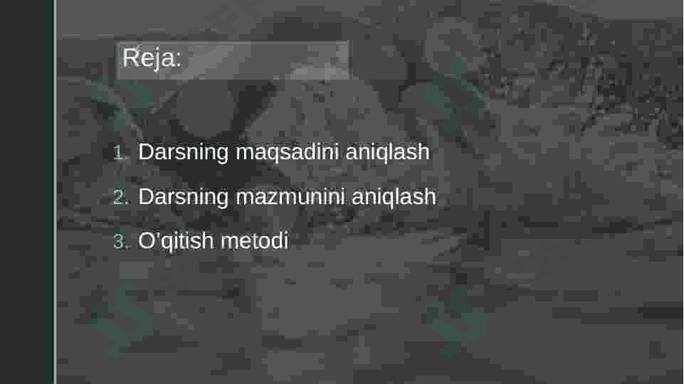 O'qituvchining darsga tayyorlanishi 2