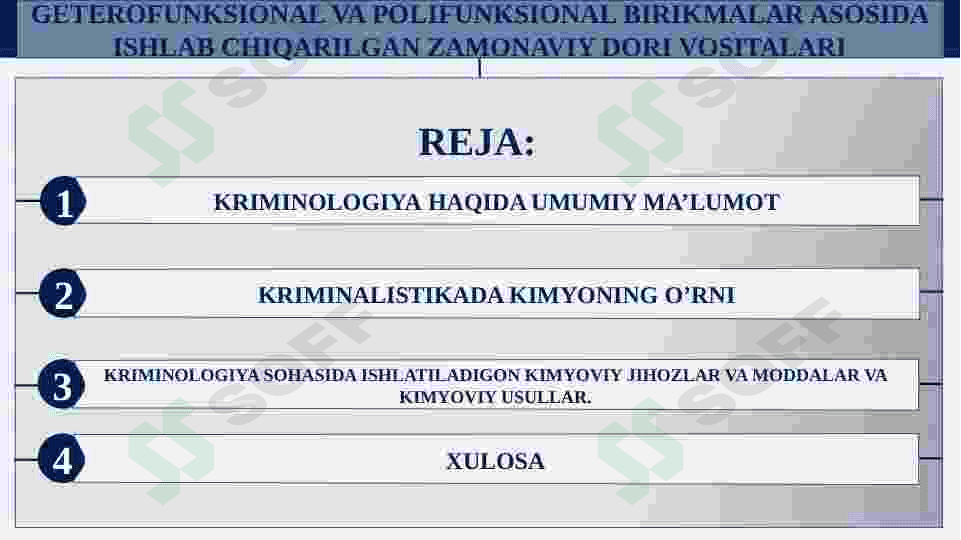 KRIMINALISTIKADA KIMYONING O’RNI 2