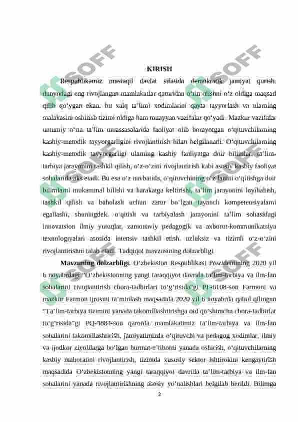 Boshlang’ich sinf o’qituvchisining kasbiy madaniyati 2