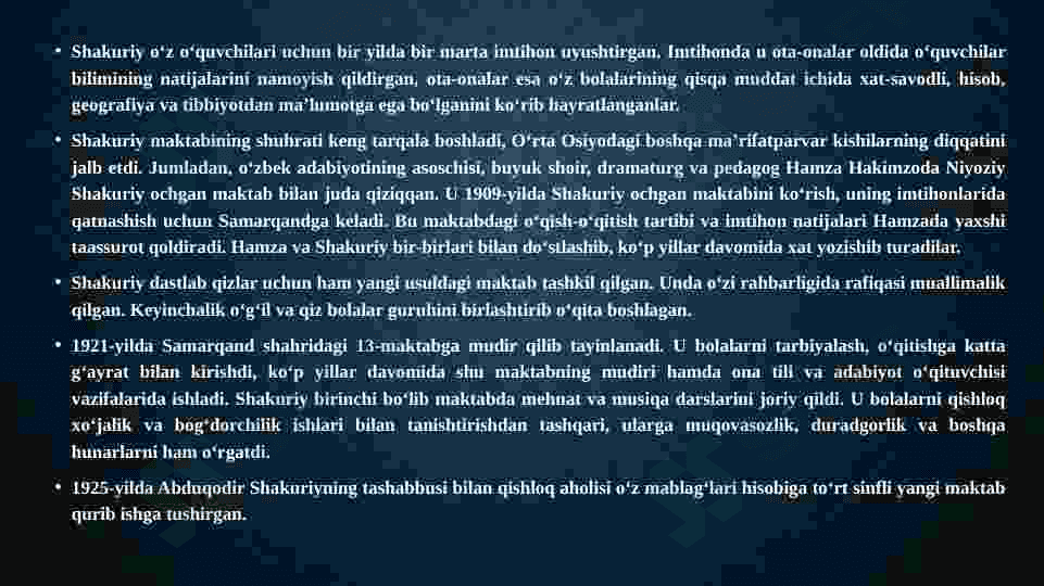 Abduqodir Shakuriy hayoti va ijodi 2