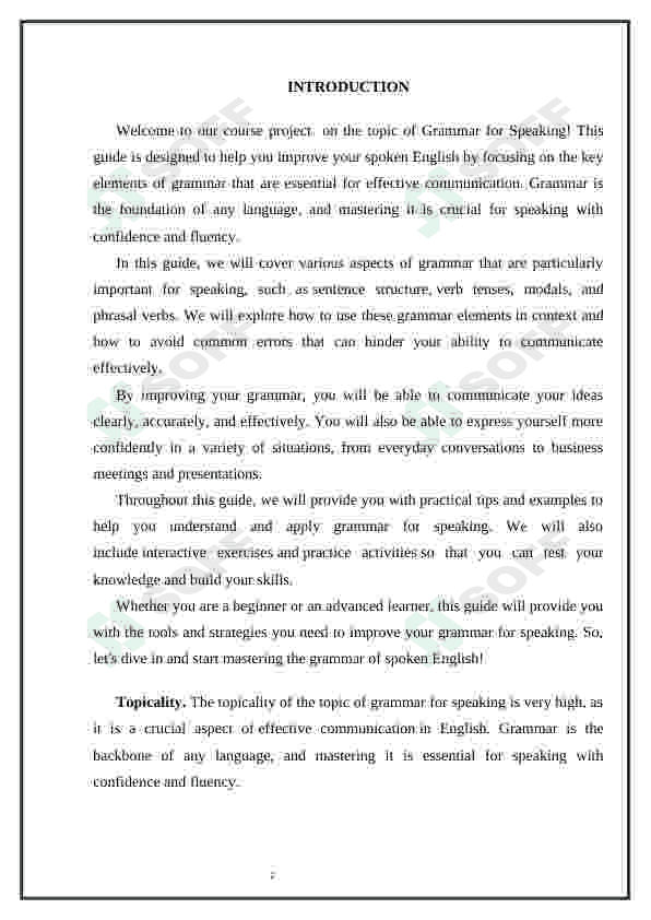 Grammar for speaking 2