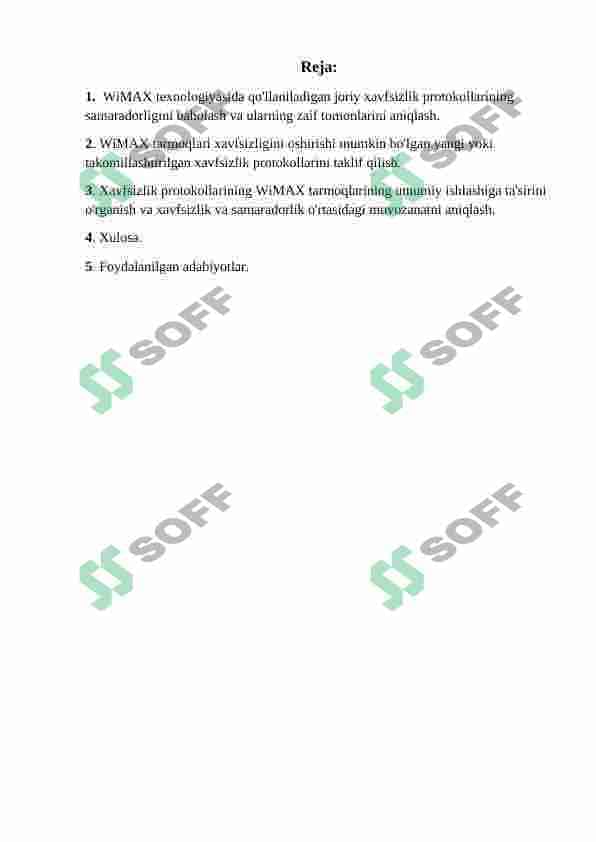 WiMAX texnologiyasida foydalanilgan xavfsizlik protokoli 2