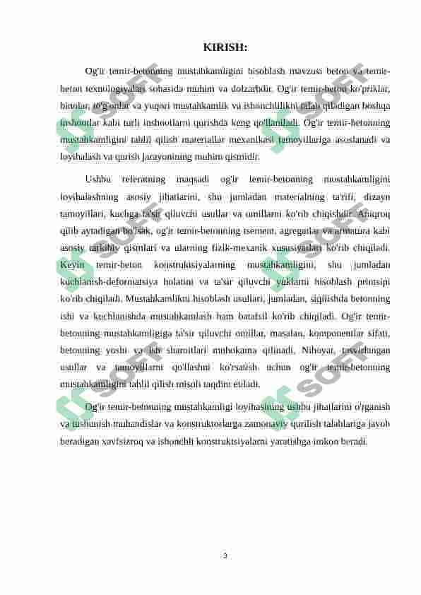 OGIR TEMIR BETONNING TARKINI HISOBLASH 2