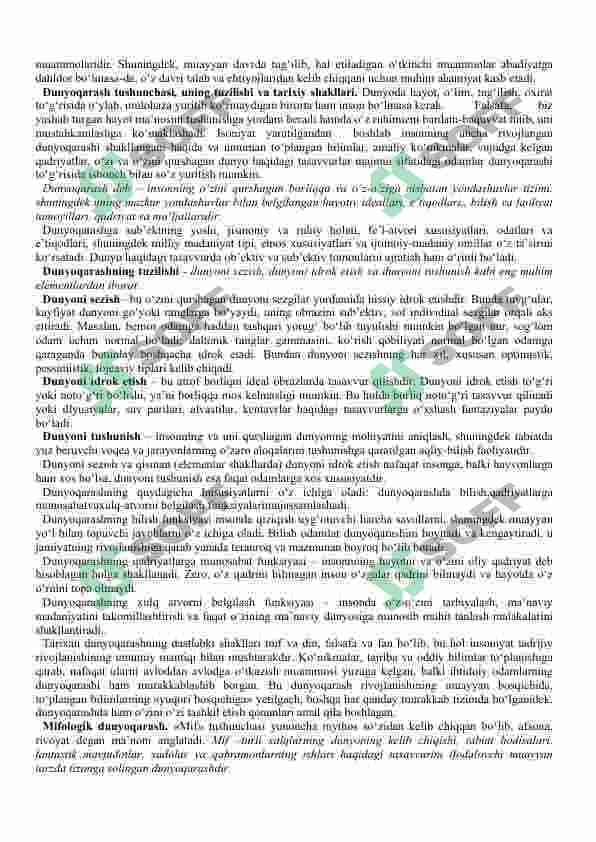 FALSAFA FANINING PREDMETI, MAZMUNI VA JAMIYATDAGI ROLI. 2