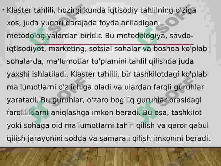 Klaster va diskirminant tahlili, o’xshashlik va farqlari 2
