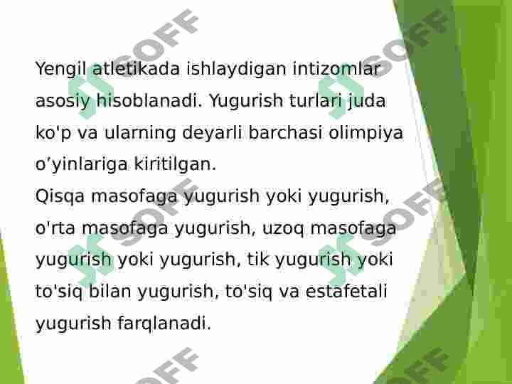 Yengil atletika: 100 m masofaga yugirish texnikasini o'rganish 2