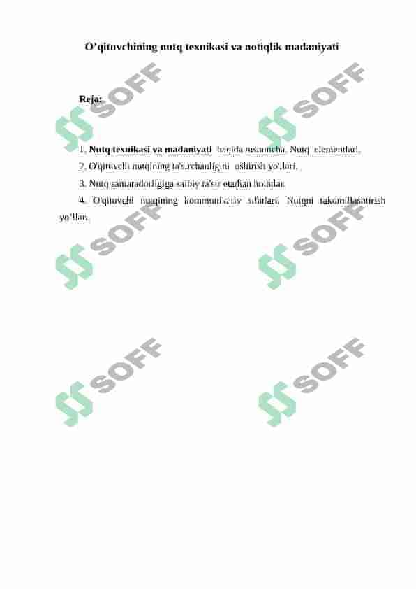 O’qituvchining nutq texnikasi va notiqlik madaniyati 2