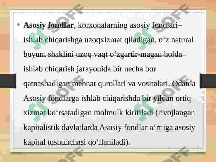 Asosiy fondlarning tarkibi va tuzilmasi 2