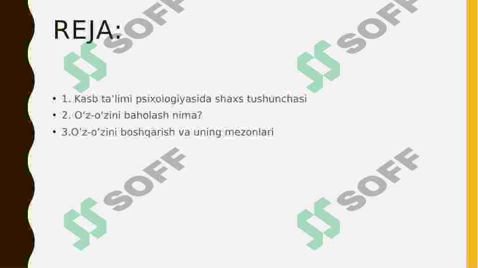 Shaxsning o'zini o'zi baholashi 2