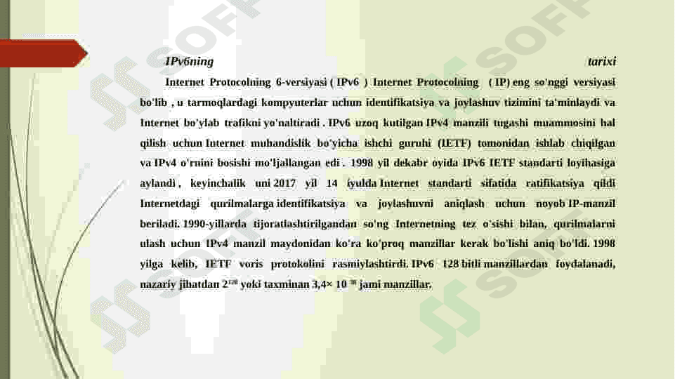 IPv6  protokoli 2
