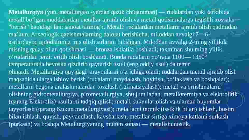 Metallurgiya zavodi issiqlik balansi 2